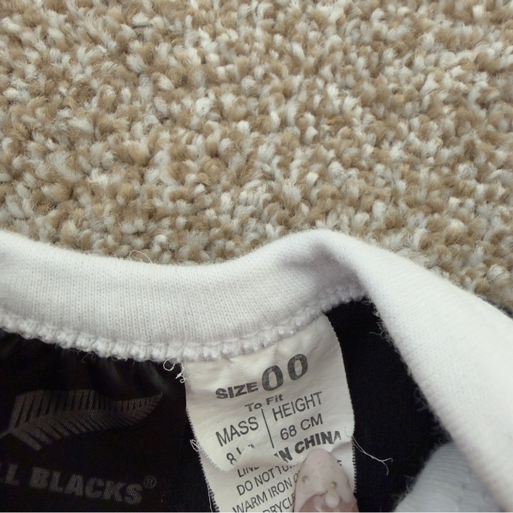All Blacks Rugby Baby Onesie 3-6M Black Infant Bodysuit One Piece Sports Logo - Picture 7 of 7